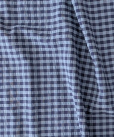 Blue Check Gingham Fabric 8mm Check 140cm Wide By The Half Metre
