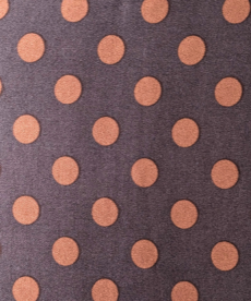 Dark Brown Rayon Sateen Dots Fabric 140cm Wide By The Half Metre