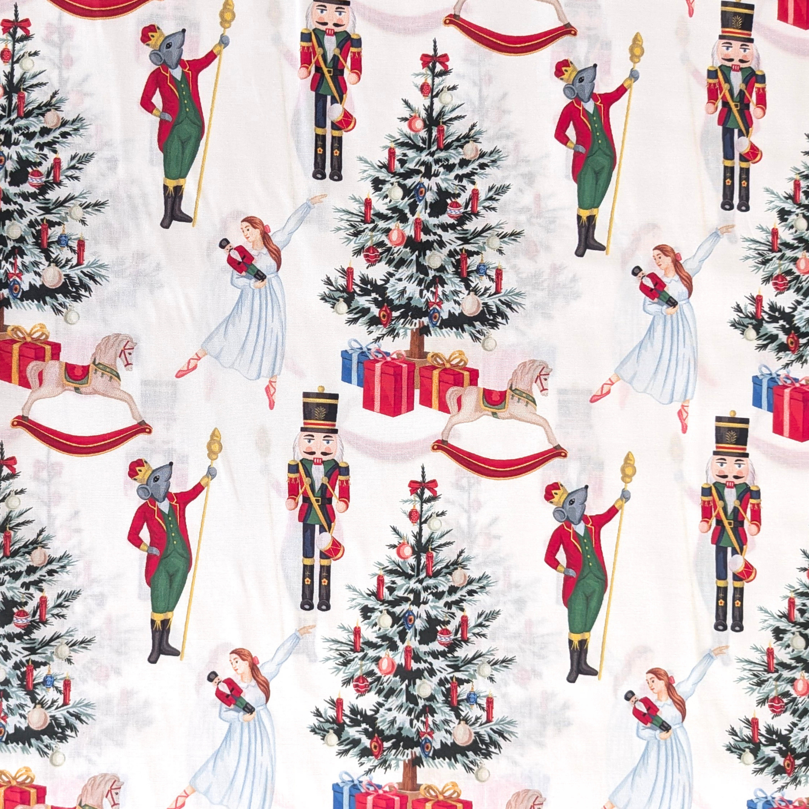 Christmas Nutcracker Cotton Fabric 145cm Wide