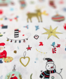 Christmas Things Cotton Fabric 145cm Wide