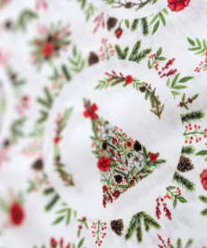 Christmas Scandi Tree Cotton Fabric 145cm Wide