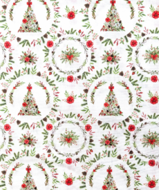 Christmas Scandi Tree Cotton Fabric 145cm Wide
