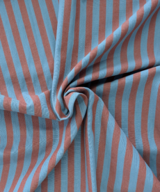 Yarn Dyed Washed Cotton Stripe Green And Brown