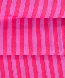 Yarn Dyed Washed Cotton Stripe Red And Fuchsia